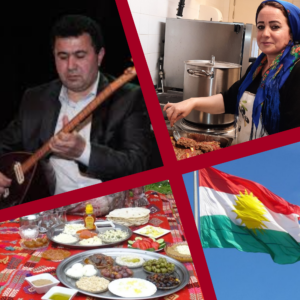 Een lekker diner opgeluisterd met boeiende verhalen en muziek uit Koerdistan. 03/05/25 om18.30u